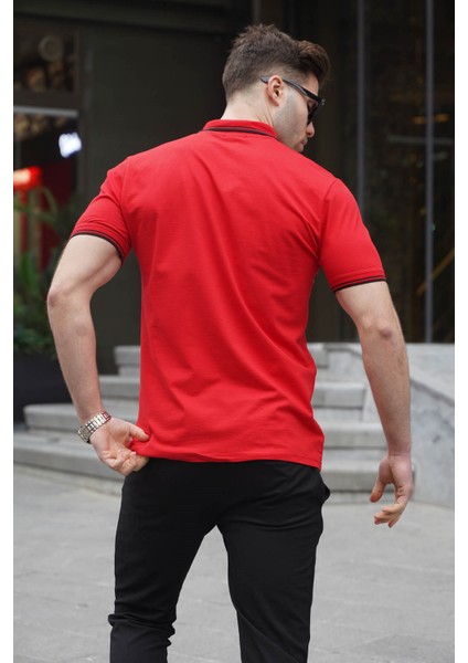Kırmızı Çizgili Polo Yaka Tişört 5869 fiyatları