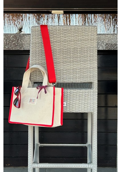 Balat Kanvas Tote Bag Ayarlanabilir Askılı Kadın El ve Omuz Çantası