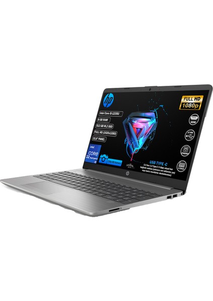 250 G9 Intel Core i5-1235U 8 GB 512 GB SSD FreeDos 15.6" FHD 6Q8M5ES Taşınabilir Dizüstü Bilgisayar