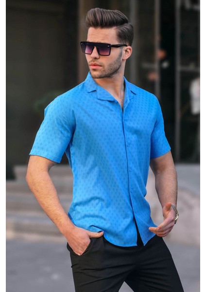 Mavi Slim Fit %100 Pamuk Kısa Kol Erkek Gömlek 5585