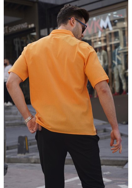 Hardal Basic Kısa Kollu Erkek Gömlek 5598