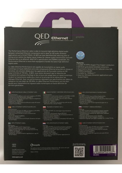Qe6803 QedPerformance Graphite Ethernet Kablosu 3m indirimleri