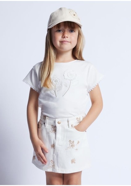 Kız Çocuk Çiçek Baskılı Cepli Etek fiyatları