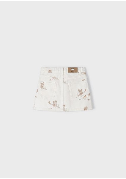 Kız Çocuk Çiçek Baskılı Cepli Etek modelleri