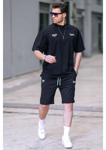 Siyah Erkek Şort Takımı 5937