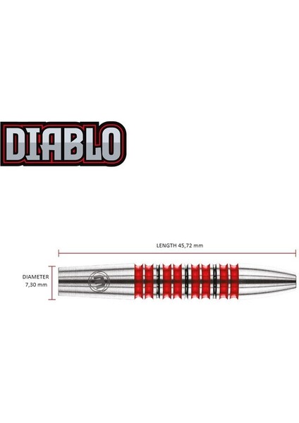 Diablo %90 Tungsten Çelik Uçlu Dart Oku