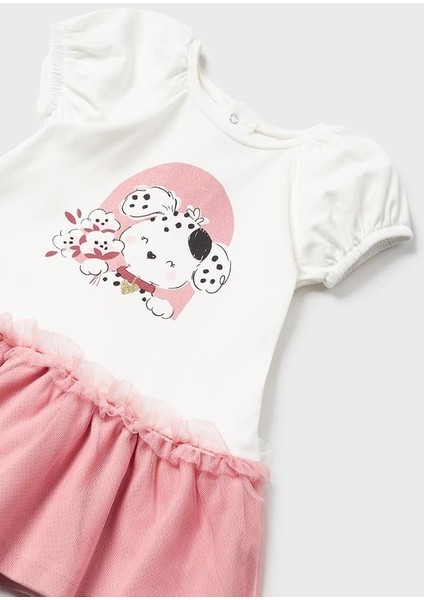Kız Bebek Köpekçik Detaylı Tül Etekli Elbise fiyatları