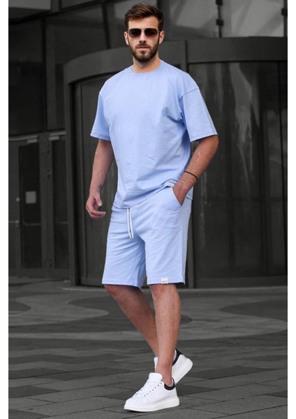 Bebe Mavisi Basic Erkek Şort Takımı 6377