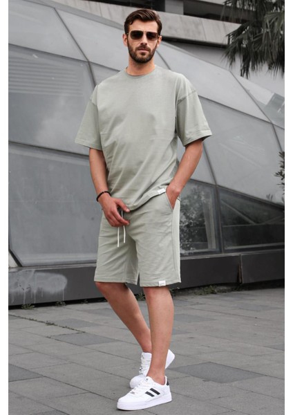 Çağla Yeşili Basic Erkek Şort Takımı 6377 fiyatları