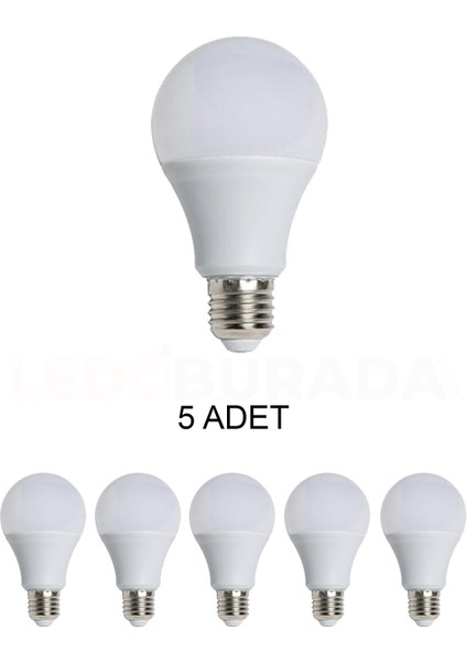 VLB01265 12W LED Ampul Beyaz E27 Duy - 5 Adet