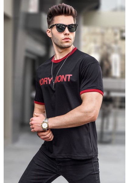 Siyah Baskılı Regular Fit T-Shirt 5884