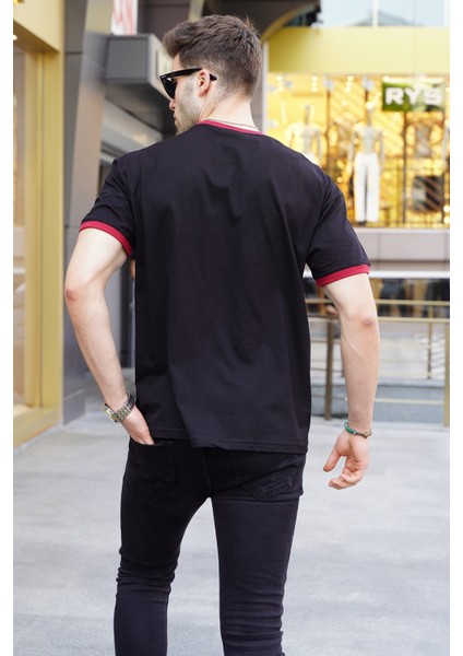 Siyah Baskılı Regular Fit T-Shirt 5884
