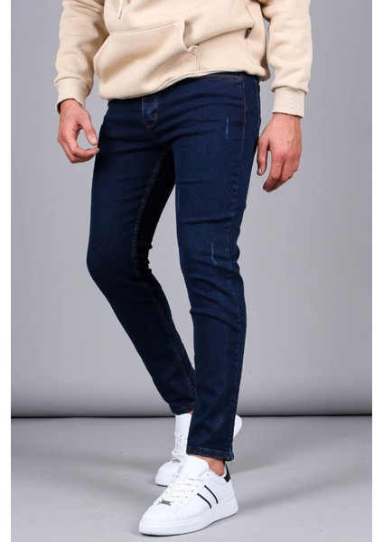 Mavi Taşlamalı Skinny Fit Erkek Jean 6322