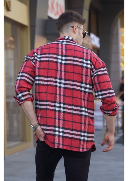Kırmızı Regular Fit Oduncu Gömlek 5553 fiyatları