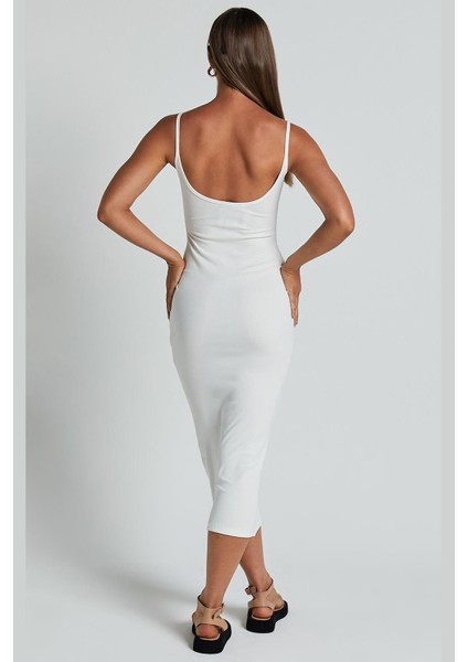 Beyaz Askılı Kaşkorse Basic Elbise MG1984 modelleri