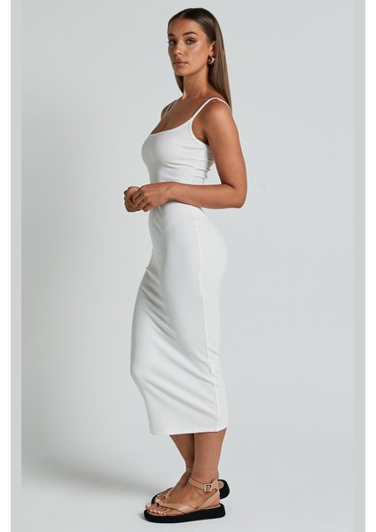 Beyaz Askılı Kaşkorse Basic Elbise MG1984 fırsatları