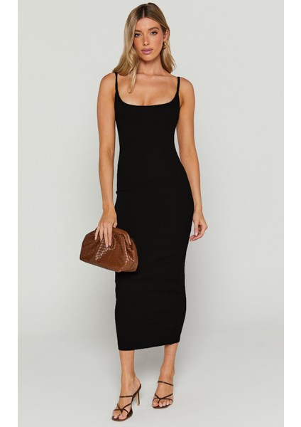Siyah Askılı Kaşkorse Basic Elbise MG1984 fırsatları