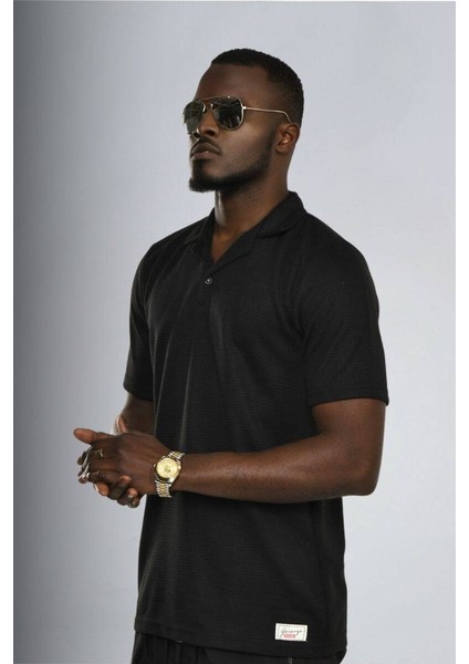 Siyah Yaka Detay T-Shirt 410415 modelleri