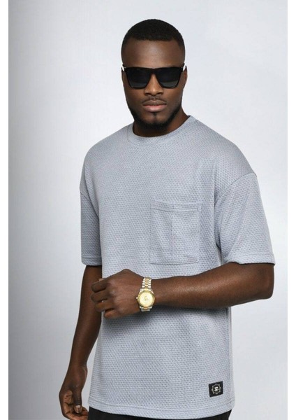 Gri Oversize Erkek T-Shirt 10423 fiyatları