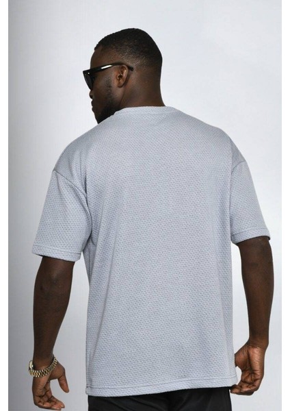 Gri Oversize Erkek T-Shirt 10423 modelleri