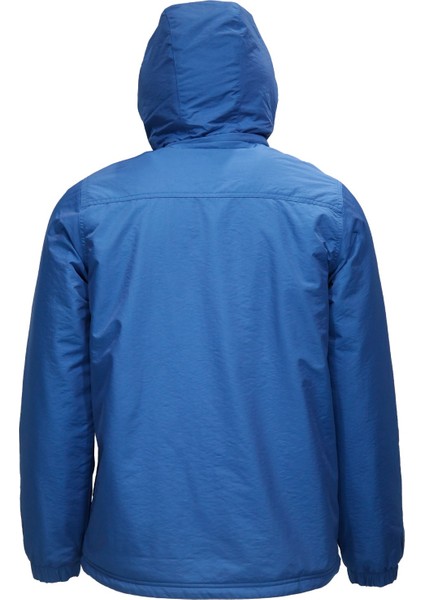 Erkek Kapitone Kapüşonlu Içi Peluşlu Indigo Mont