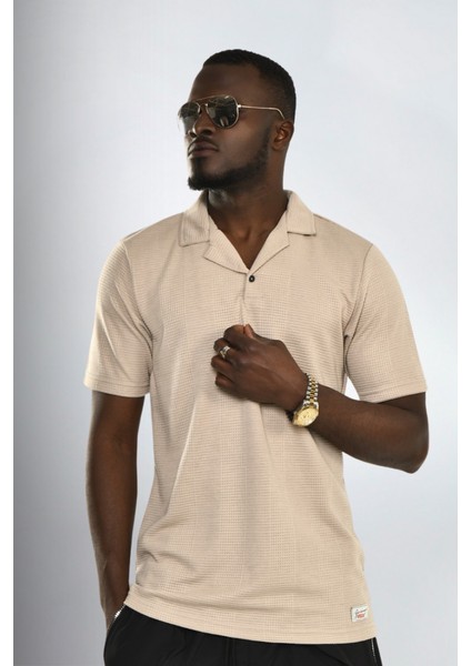 Bej Yaka Detay T-Shirt 410415 modelleri