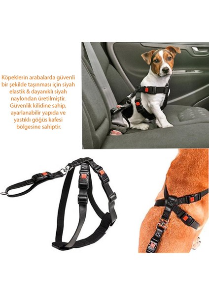 Köpek Araç Emniyet Kemeri S 35-50 cm Siyah indirimleri
