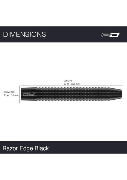 Razor Edge Black % 85 Tungsten Çelik Uçlu Dart Oku