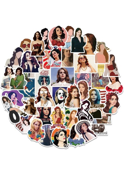 Lana Del Rey Laptop Notebook Tablet Sticker Seti