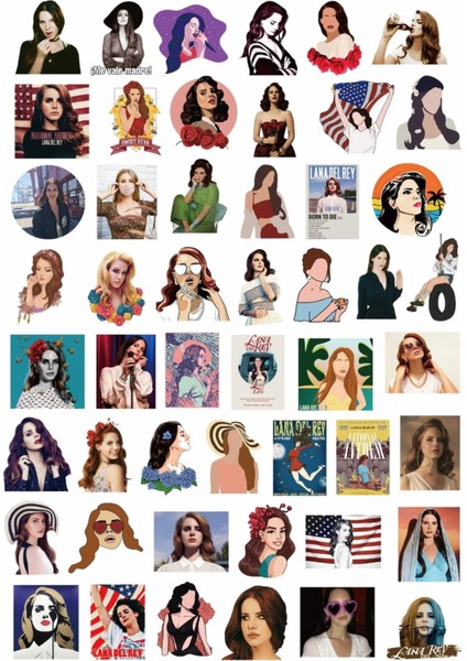 Lana Del Rey Laptop Notebook Tablet Sticker Seti