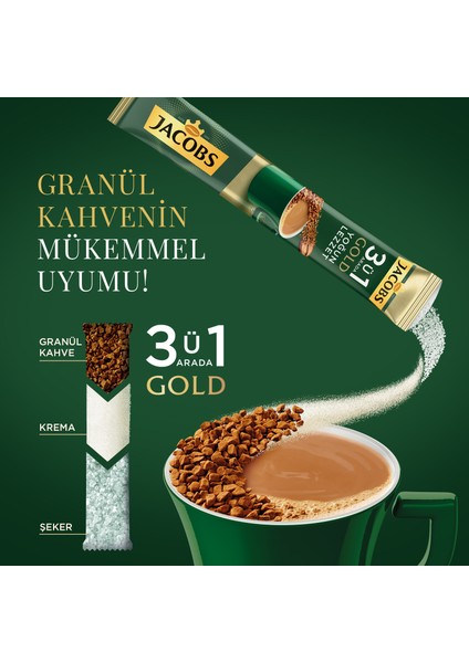 Gold 3ü1 Arada Yumuşak Lezzet 18 GR 10 Adet X 4
