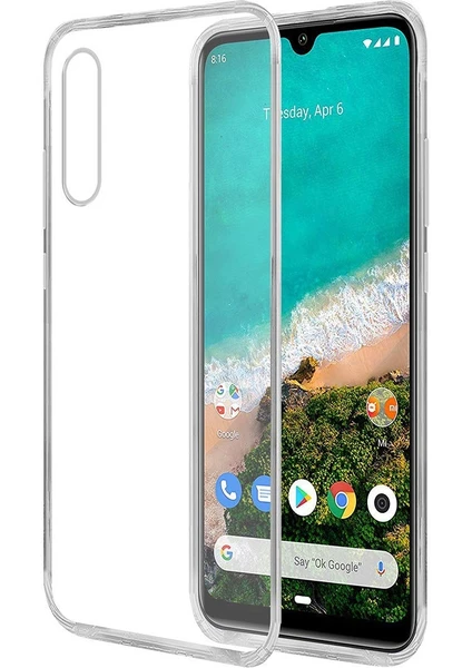 Xiaomi Mi A3 Kamera Korumalı Süper Silikon Kılıf Kırılmaz Ekran Koruyucu