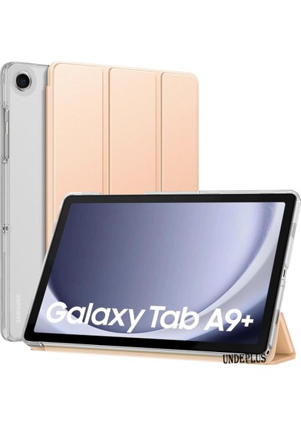 Samsung Galaxy Tab A9 Plus X210 X213 X215 X217 Kılıf Pu Deri Smart Standlı Case