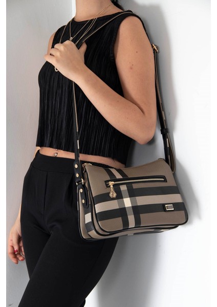 Silver Polo Kadın Çapraz Çanta Kahve - Siyah NV818