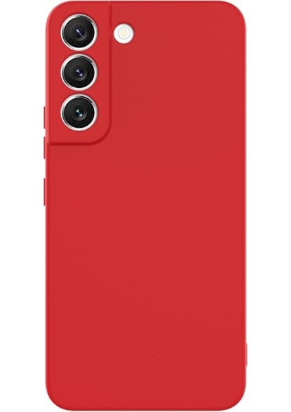 Samsung Galaxy S23 Kılıf Kamera Korumalı Alp Mat Silikon Kırmızı