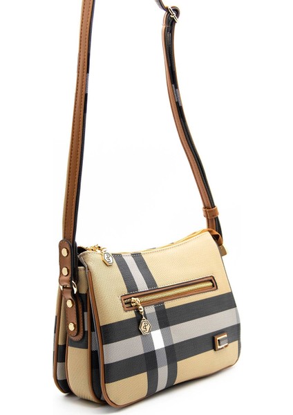 Silver Polo Kadın Çapraz Çanta Bej - Taba NV818 modelleri