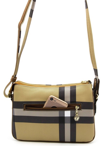 Silver Polo Kadın Çapraz Çanta Bej - Taba NV818 fırsatları