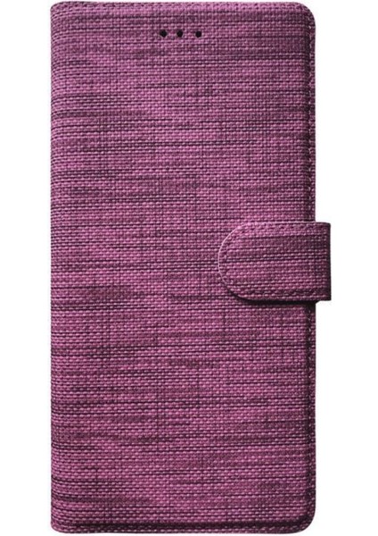 Samsung Galaxy Note 10 Plus Kılıf Holster Canvas Kartlıklı Fabric Cüzdan