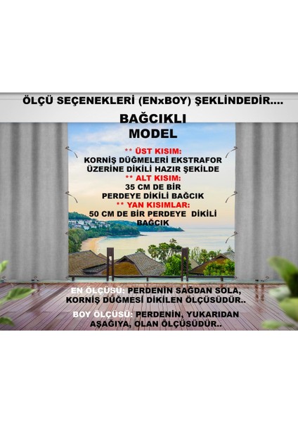 Her Ölçüde Enxboy Seçenekli Bağcıklı Balkon Perdesi-Balkon Brandası Gri Lüks