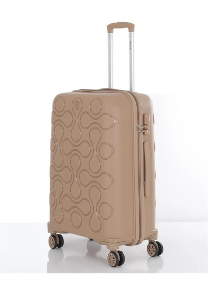 Orta Boy Kırılmaz Polipropilen Valiz Şampanya V376 fiyatları