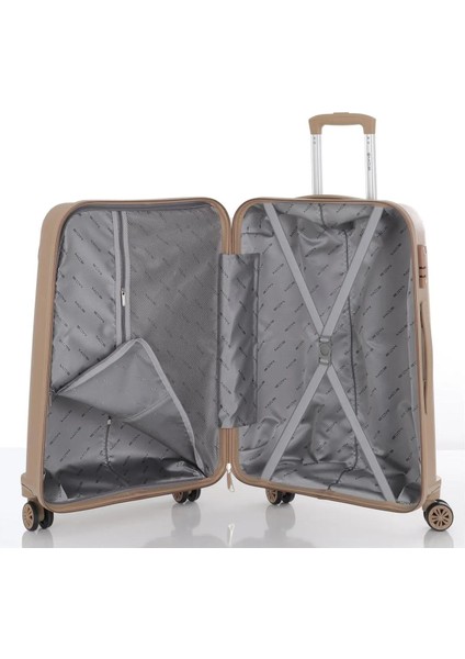 Orta Boy Kırılmaz Polipropilen Valiz Şampanya V376 fırsatları