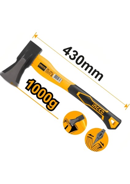 Fiberglass Saplı Balta 1000 gr HAX03010008