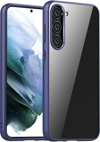 Samsung Galaxy S23 Kılıf Alphin Impact Silikon Ultra Koruma Transparan Lacivert