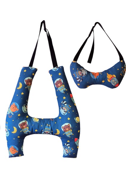 Simone Jr.yetişkinler ve Çocuklar Için Baş Destekli, H-Şekilli Seyahat Yastığı Seti - 2’li.