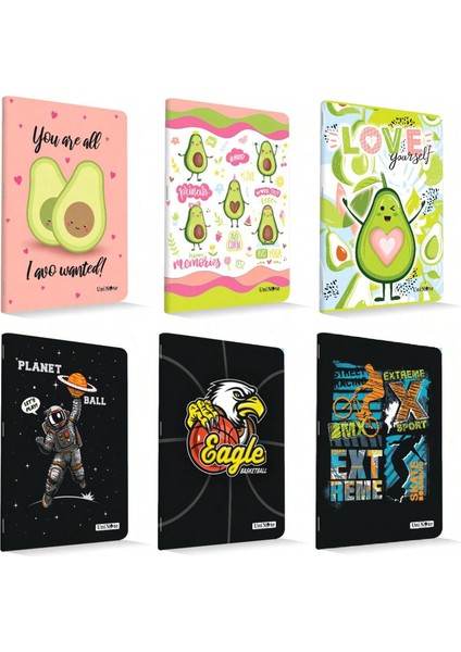 A4 40 Yaprak Karton Kapak Dikişli Defter Kareli 4 Adet