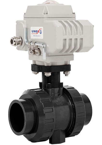 Ø90 220V Ac Elektrik Aktüatörlü U-Pvc Küresel Vana Su Için