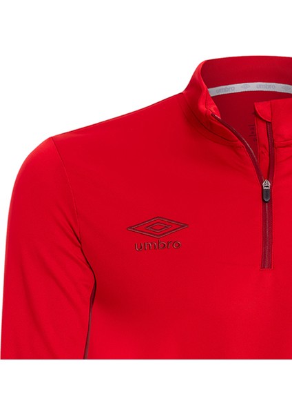 Kırmızı Yarım Fermuarlı Eşofman Üst Tc-0120 Umbro Deer Training Sweat Red - Erkek Kırmızı Sweat Yarım Fermuarlı Üst
