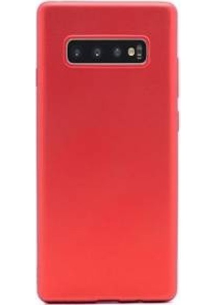 Samsung Galaxy S10 Plus Kılıf Premier Silikon Esnek Arka Koruma Kırmızı