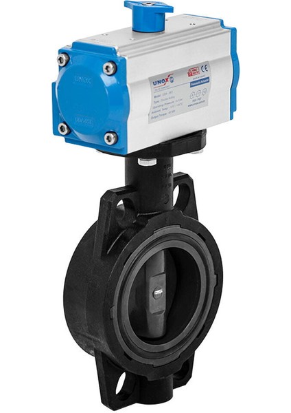 Ø 110 Tek Etkili Pnömatik Aktüatörlü Kelebek Vana Su Için