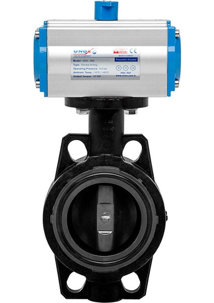 Ø 110 Tek Etkili Pnömatik Aktüatörlü Kelebek Vana Su Için fiyatları